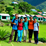 Economic Partnership - Sustainable Tourism**

"A scenic view of a lush, green hillside in East Timor, overlooking a clear, turquoise ocean. A group of fully clothed tourists in appropriate hiking attire are smiling and taking pictures. In the background, traditional Timorese houses are visible. Safe for work, appropriate content, fully clothed, professional photography, perfect anatomy, correct proportions, natural pose, promoting sustainable tourism, family-friendly, high quality."

**