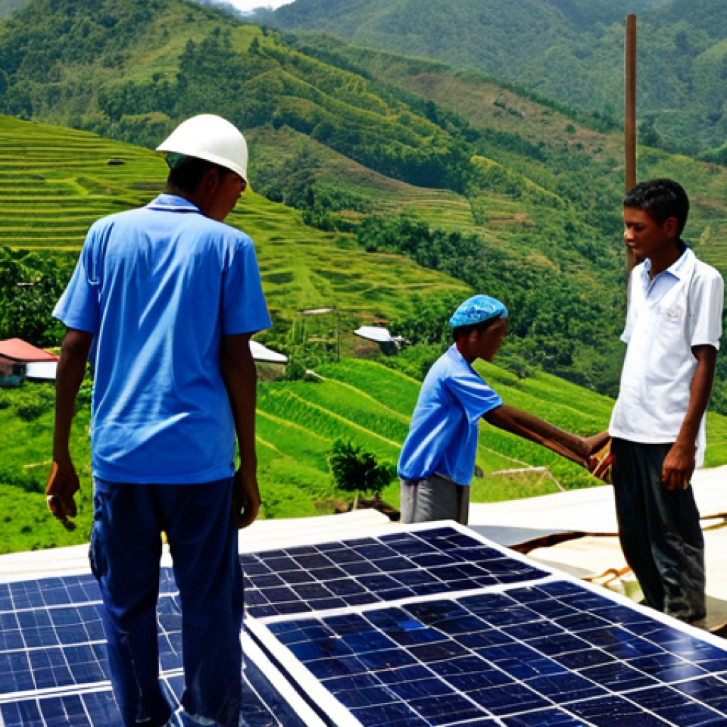동티모르 전력 공급 문제 - Solar Panel Installation in a Timorese Village**
"A community-led solar panel installation in a rur...